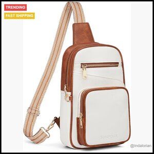 Vegan Leather Crossbody Sling Bag RFID Anti-Theft Travel Purse Multi-Pocket